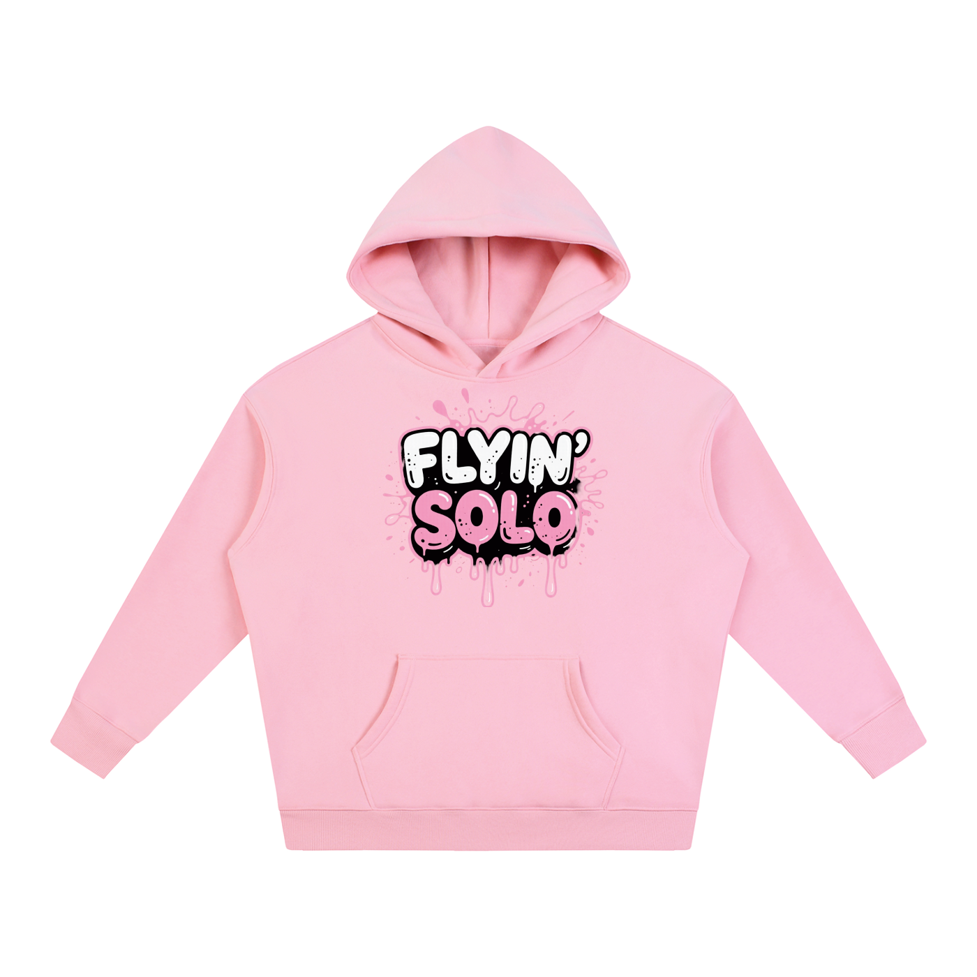 FLYIN' SOLO BubbleGum Explosion Oversize Fleeced Hoodie