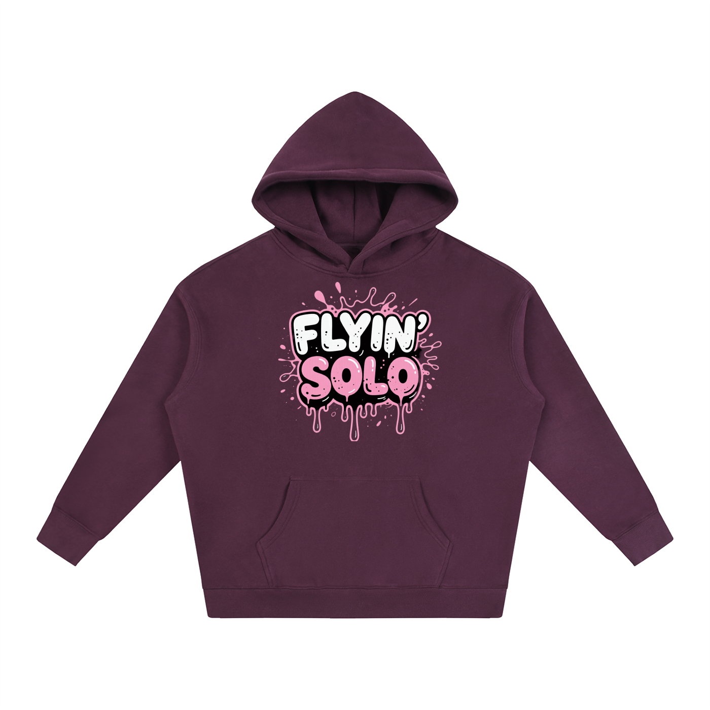 FLYIN' SOLO BubbleGum Explosion Oversize Fleeced Hoodie