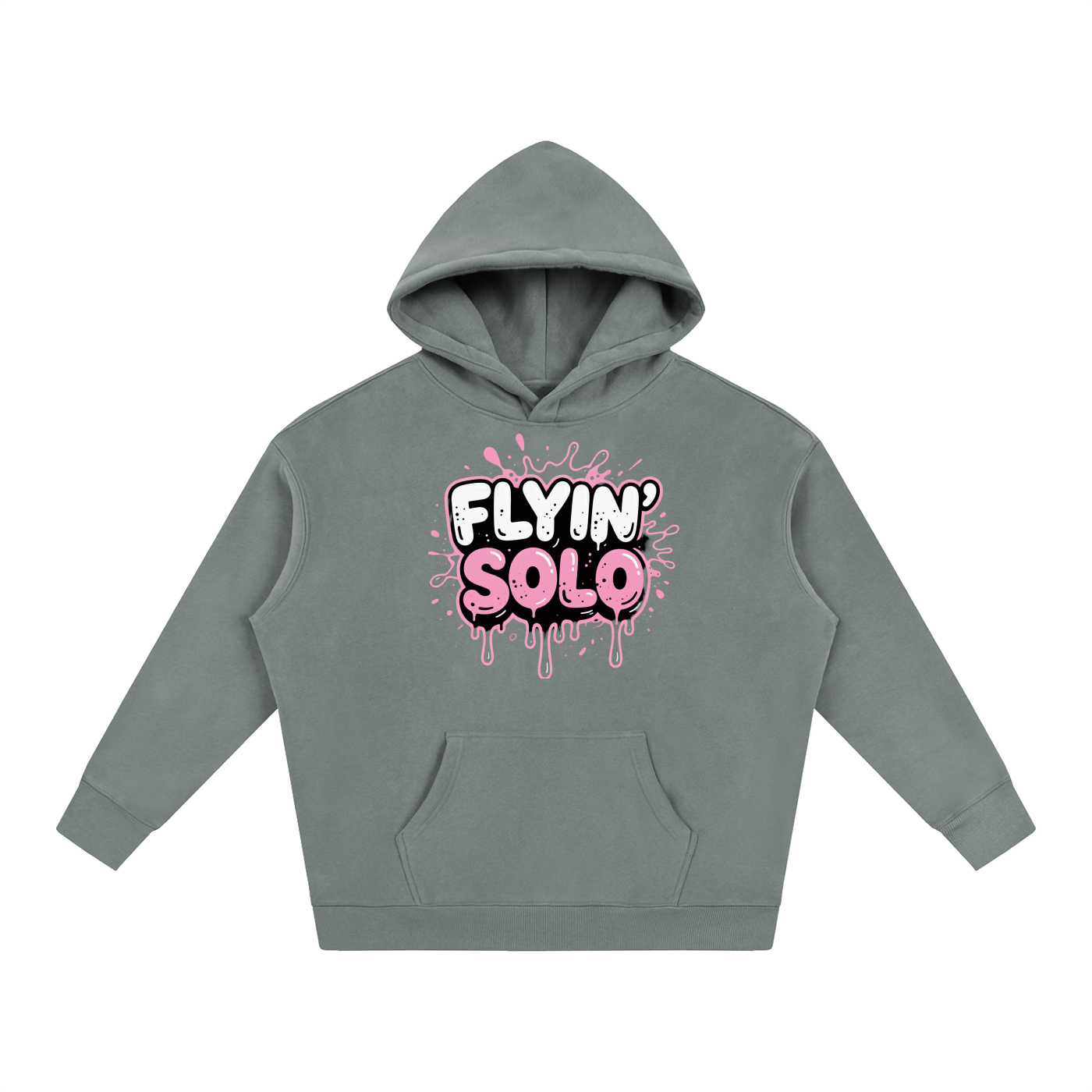 FLYIN' SOLO BubbleGum Explosion Oversize Fleeced Hoodie