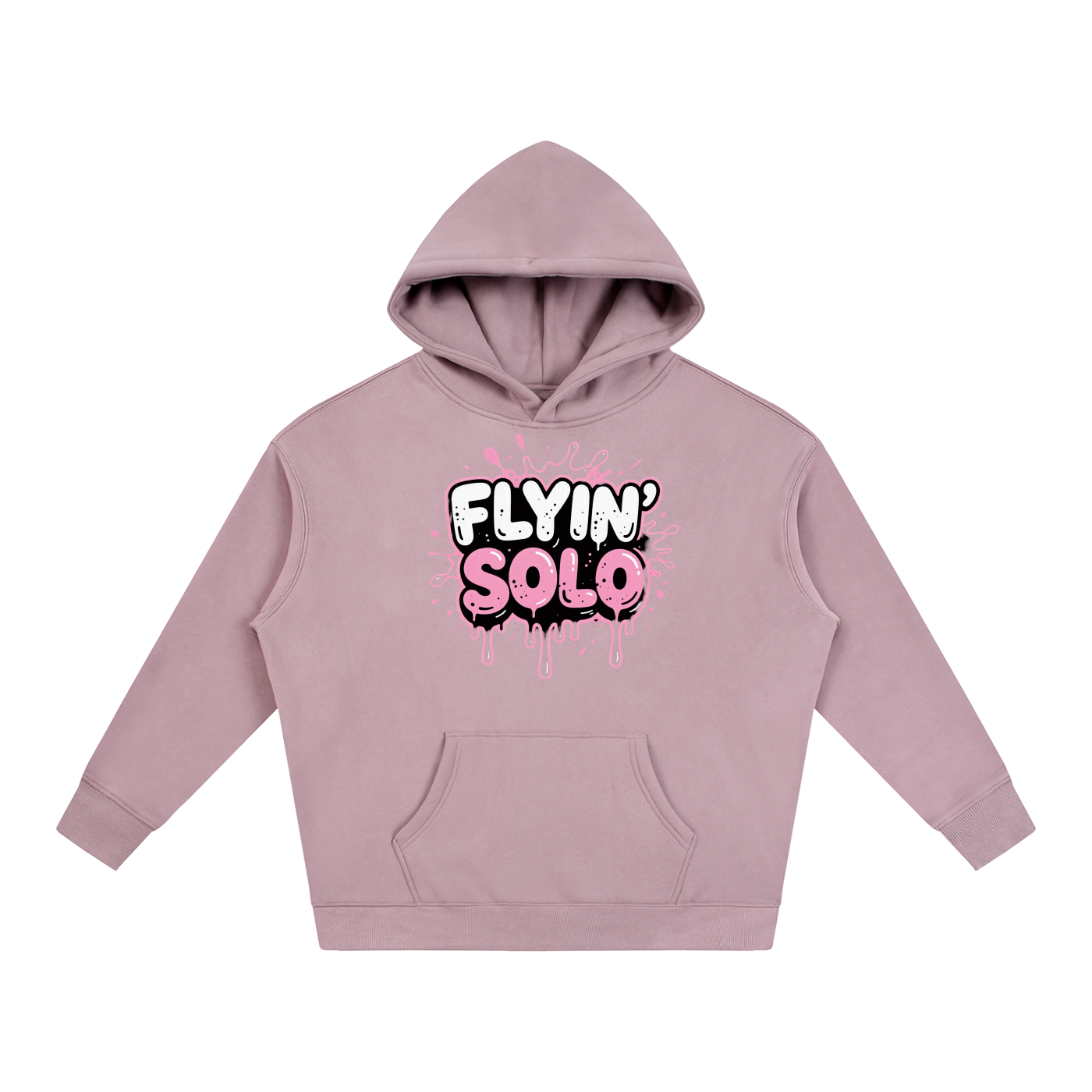 FLYIN' SOLO BubbleGum Explosion Oversize Fleeced Hoodie