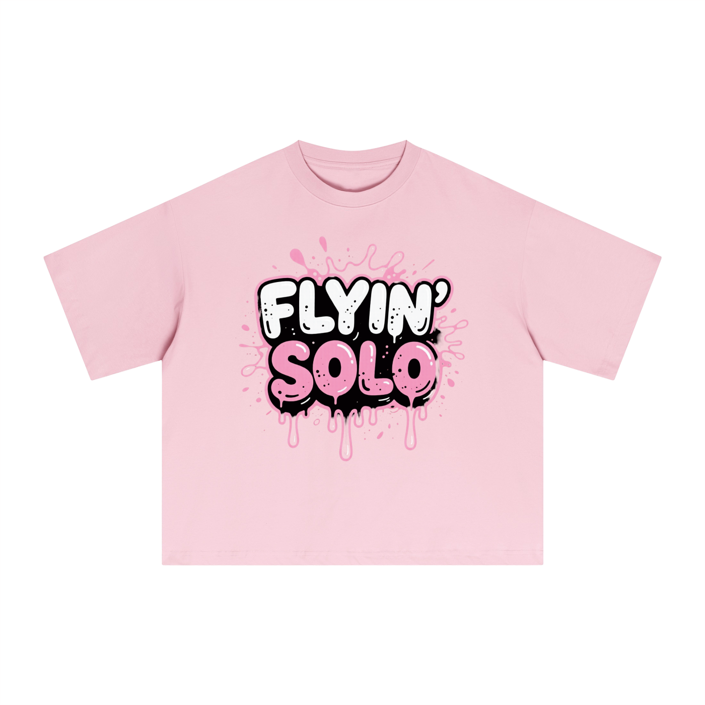 FLYIN' SOLO BubbleGum Explosion Essential Sorona Boxy T-Shirt