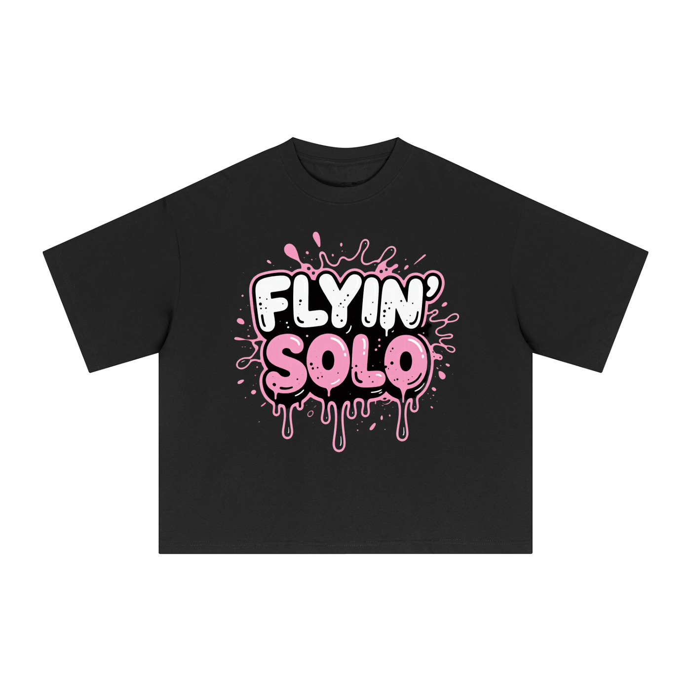 FLYIN' SOLO BubbleGum Explosion Essential Sorona Boxy T-Shirt