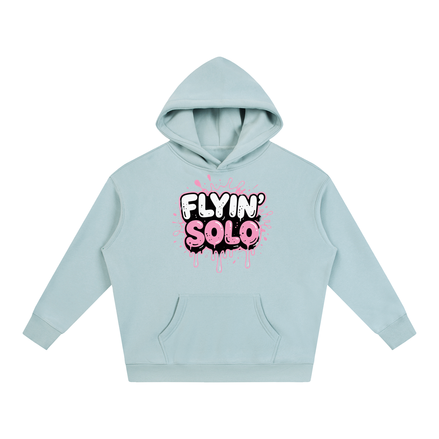 FLYIN' SOLO BubbleGum Explosion Oversize Fleeced Hoodie