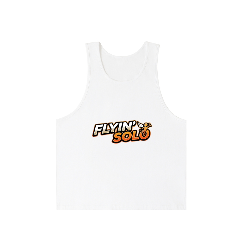 FLYIN' SOLO Logo Printed Unisex Loose Tank Top