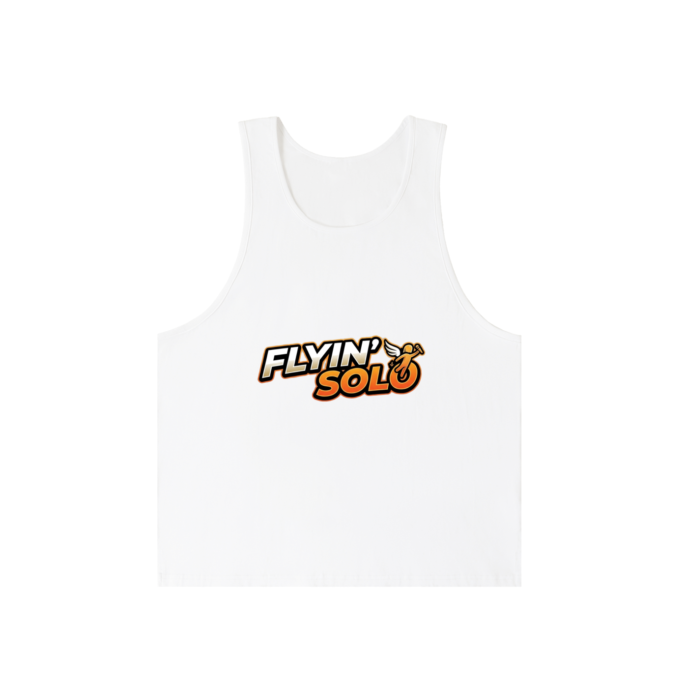 FLYIN' SOLO Logo Printed Unisex Loose Tank Top